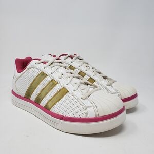 Adidas Superstar Shell Toe Shoes Hot Pink Gold Size 7